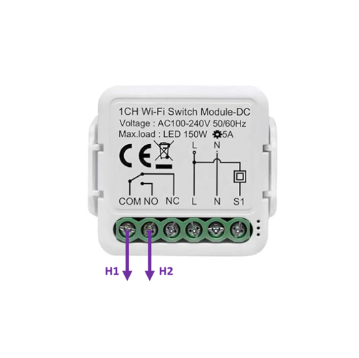 Commande intelligente carrée H1H2 WiFi