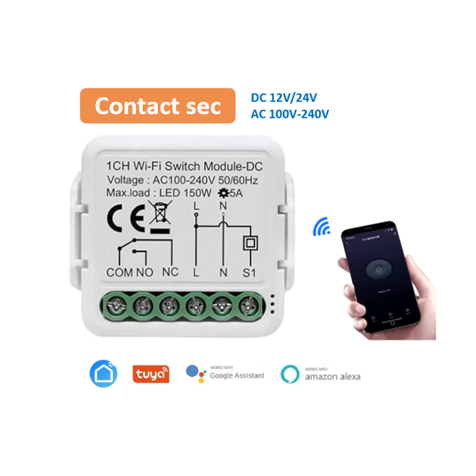 Commande intelligente carrée H1H2 WiFi